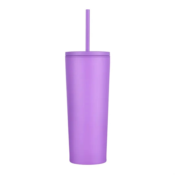 24oz. Double Wall SS / PP Mug with Straw