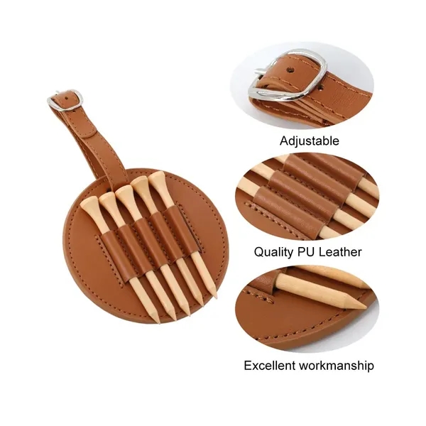 Leather Golf Tee Storage Bag Multi-Pack - Leather Golf Tee Storage Bag Multi-Pack - Image 1 of 3