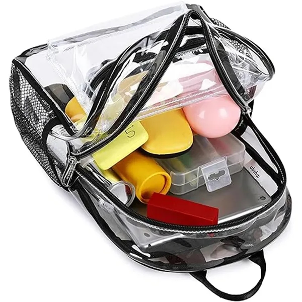 In Stock Large Clear Backpack School Book bag Heavy Duty - In Stock Large Clear Backpack School Book bag Heavy Duty - Image 2 of 2