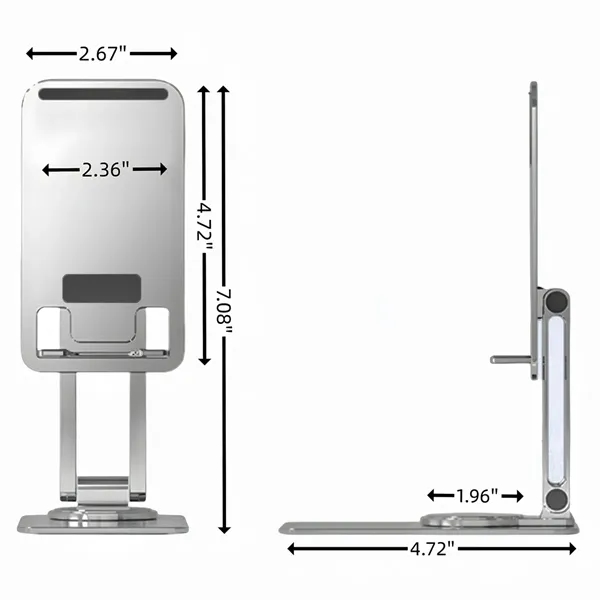 Metal Swivel Adjustable Height Phone Tablet Stand for Desk - Metal Swivel Adjustable Height Phone Tablet Stand for Desk - Image 1 of 6