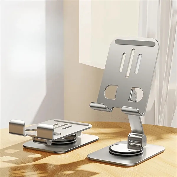 Metal Swivel Adjustable Height Phone Tablet Stand for Desk - Metal Swivel Adjustable Height Phone Tablet Stand for Desk - Image 2 of 6