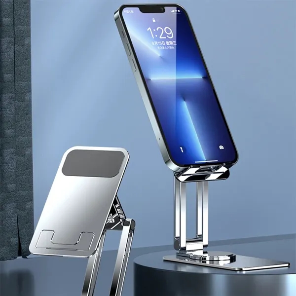Metal Swivel Adjustable Height Phone Tablet Stand for Desk - Metal Swivel Adjustable Height Phone Tablet Stand for Desk - Image 3 of 6