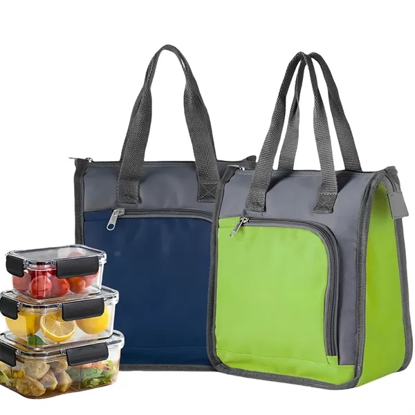 Stock Insulated Lunch Bag Tote Pouch Reusable Food Storage - Stock Insulated Lunch Bag Tote Pouch Reusable Food Storage - Image 2 of 4