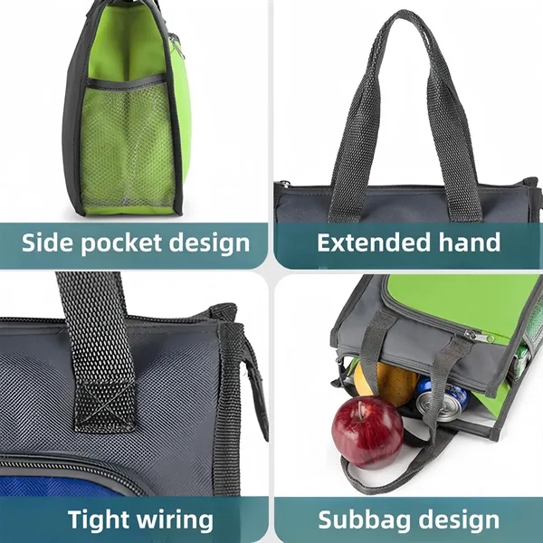 Stock Insulated Lunch Bag Tote Pouch Reusable Food Storage - Stock Insulated Lunch Bag Tote Pouch Reusable Food Storage - Image 4 of 4