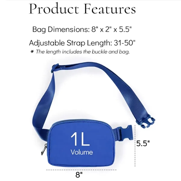 Waterproof Fanny Pack Crossbody Waist Bag Sling Belt Pouch - Waterproof Fanny Pack Crossbody Waist Bag Sling Belt Pouch - Image 1 of 5