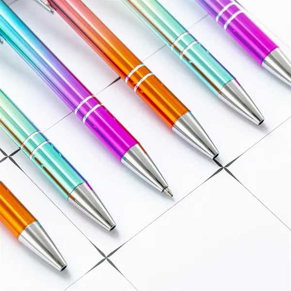 Gradient Rainbow Soft Touch Ballpoint Pens - Gradient Rainbow Soft Touch Ballpoint Pens - Image 3 of 3