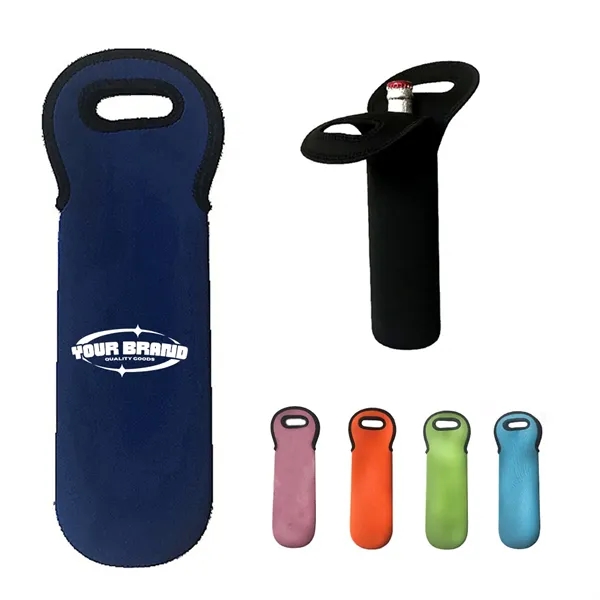 Single Bottle Cooler Bag with Handle for Wine Beer Beverages - Single Bottle Cooler Bag with Handle for Wine Beer Beverages - Image 0 of 3