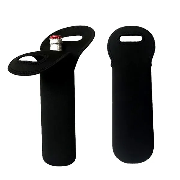 Single Bottle Cooler Bag with Handle for Wine Beer Beverages - Single Bottle Cooler Bag with Handle for Wine Beer Beverages - Image 3 of 3