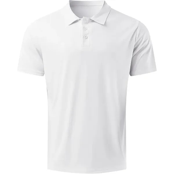 Men's Knit Short Sleeve Golf Breathable Polo Shirts - Men's Knit Short Sleeve Golf Breathable Polo Shirts - Image 2 of 14