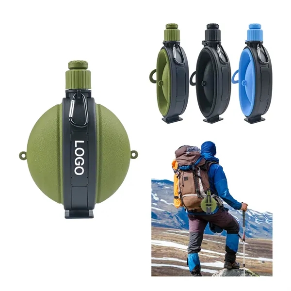 20 OZ Collapsible Silicone Spherical Water Bottle - 20 OZ Collapsible Silicone Spherical Water Bottle - Image 0 of 4