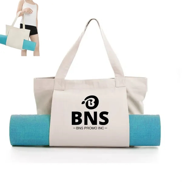 Multi Compartment Cotton Canvas Yoga Bag for Gym and Travel - Multi Compartment Cotton Canvas Yoga Bag for Gym and Travel - Image 0 of 1