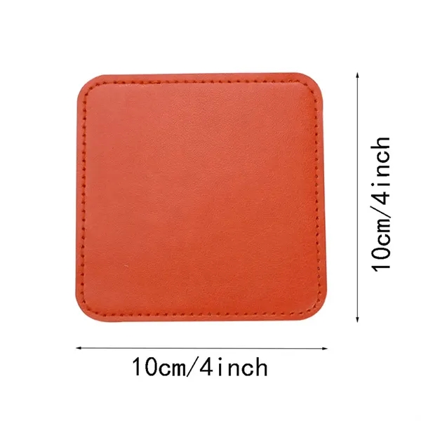 Premium PU Leather Heat-Resistant Waterproof Coaster - Premium PU Leather Heat-Resistant Waterproof Coaster - Image 2 of 3