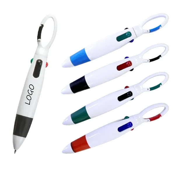 4-Color Carabiners Clip Ballpoint Pen - 4-Color Carabiners Clip Ballpoint Pen - Image 0 of 0