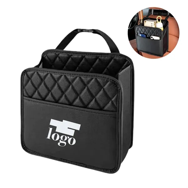 Hanging Leather Car Storage Bag - Hanging Leather Car Storage Bag - Image 0 of 1