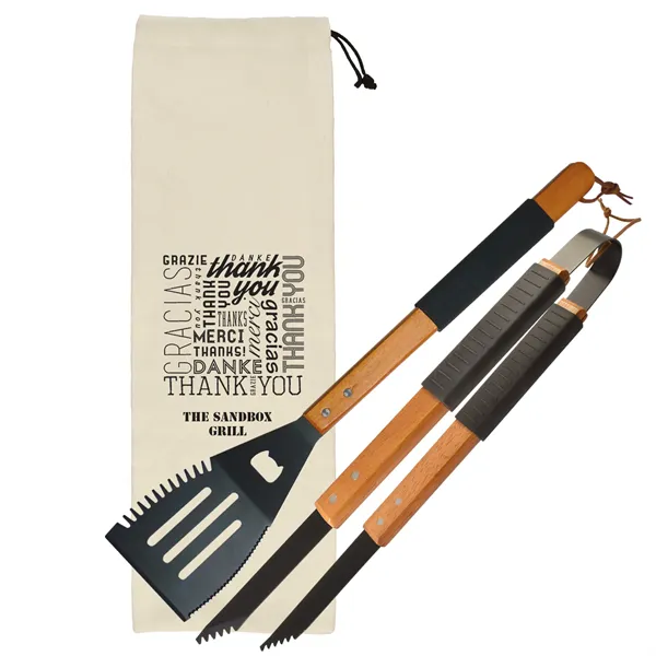 Wood BBQ Set - Thank You - Wood BBQ Set - Thank You - Image 0 of 3