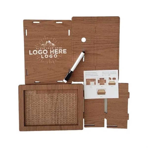 Wooden Piggy Bank with Counter - Wooden Piggy Bank with Counter - Image 1 of 1