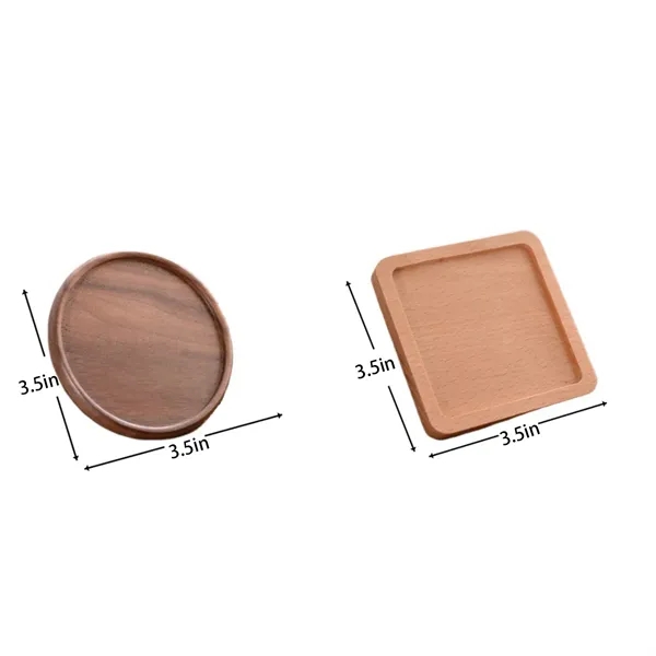 Heat Resistant Square Round Drink Wood Coasters - Heat Resistant Square Round Drink Wood Coasters - Image 1 of 7