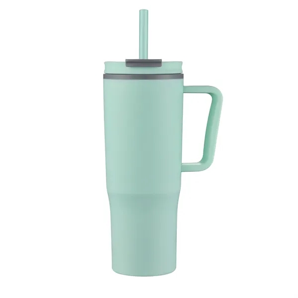 30oz. Double Wall Mug with Handle and Straw