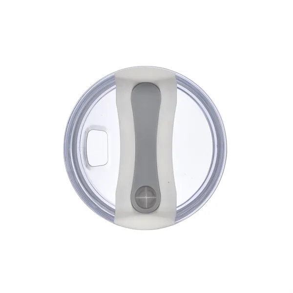 30oz. Dual Wall Stainless Steel & PP Tumbler with Clear Lid