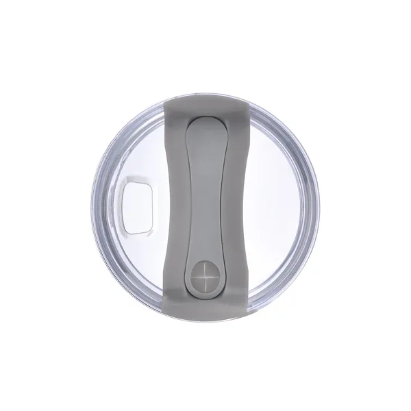 30oz. Dual Wall Stainless Steel & PP Tumbler with Clear Lid