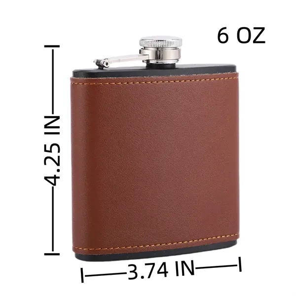 6oz Hip Flask Custom Logo - 6oz Hip Flask Custom Logo - Image 1 of 2