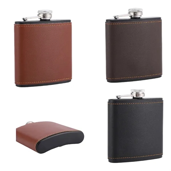 6oz Hip Flask Custom Logo - 6oz Hip Flask Custom Logo - Image 2 of 2
