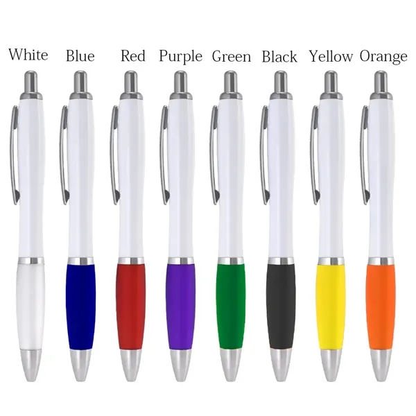 Custom Plastic Click Satin Pen - Custom Plastic Click Satin Pen - Image 1 of 10
