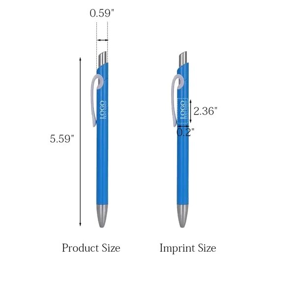 Solid Plastic Ballpoint Click Pen - Solid Plastic Ballpoint Click Pen - Image 2 of 11