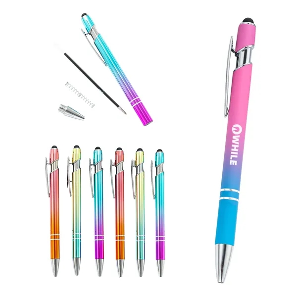 Metal Ballpoint Pen with Stylus Tip - Metal Ballpoint Pen with Stylus Tip - Image 0 of 8