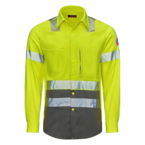 Bulwark® Men's Hi-Visibility Color Block Uniform Shirt