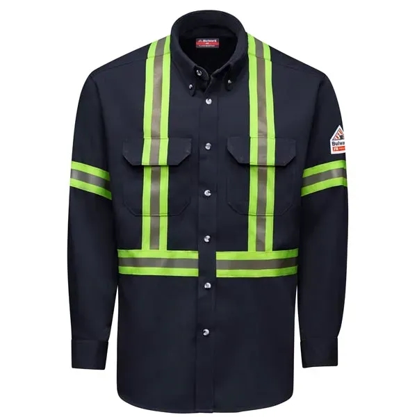 Bulwark® Men's Dress Uniform Shirt with Reflective Trim
