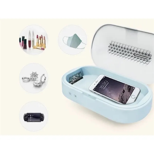 UV Phone Sanitizer with Wireless Charging Pad - UV Phone Sanitizer with Wireless Charging Pad - Image 1 of 7