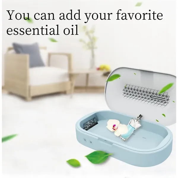 UV Phone Sanitizer with Wireless Charging Pad - UV Phone Sanitizer with Wireless Charging Pad - Image 4 of 7