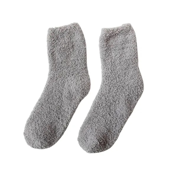 Plush Slipper Sleep Comfy Crew Sock - Plush Slipper Sleep Comfy Crew Sock - Image 1 of 1