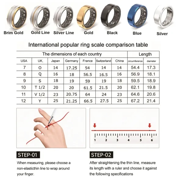 Health Tracker Smart Ring - Health Tracker Smart Ring - Image 1 of 5
