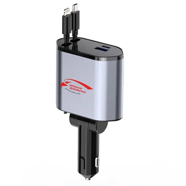120W Fast Charging Retractable Car Charger - 120W Fast Charging Retractable Car Charger - Image 0 of 2