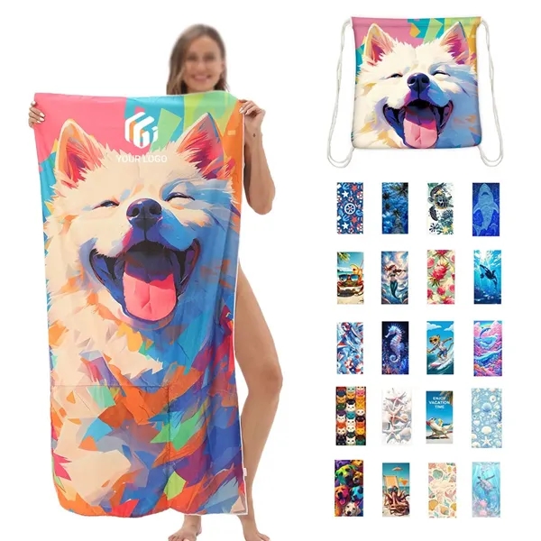 Swimming bath yoga 2 in 1 quick dry sand free beach towel - Swimming bath yoga 2 in 1 quick dry sand free beach towel - Image 0 of 3