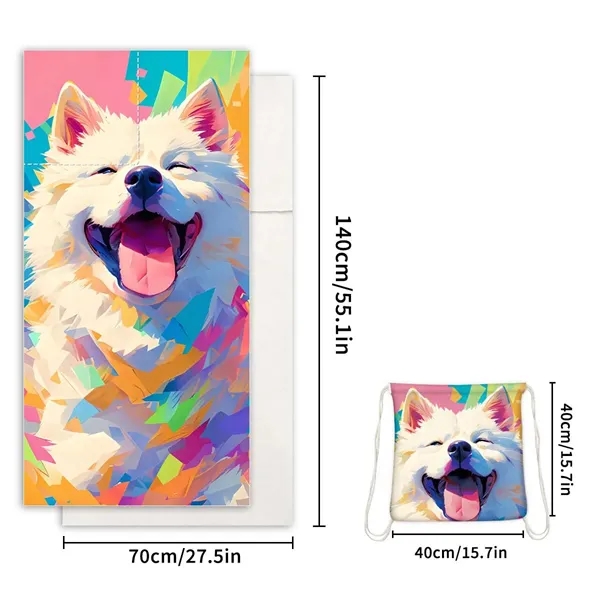 Swimming bath yoga 2 in 1 quick dry sand free beach towel - Swimming bath yoga 2 in 1 quick dry sand free beach towel - Image 1 of 3