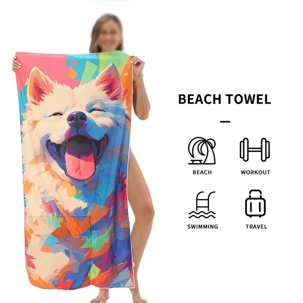 Swimming bath yoga 2 in 1 quick dry sand free beach towel - Swimming bath yoga 2 in 1 quick dry sand free beach towel - Image 3 of 3