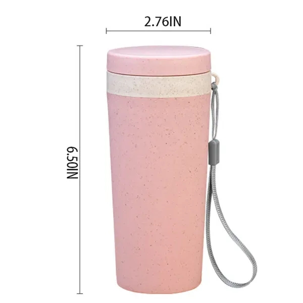 Eco-Friendly Wheat Straw Loop-Seal Travel Cup - Eco-Friendly Wheat Straw Loop-Seal Travel Cup - Image 1 of 6