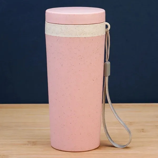 Eco-Friendly Wheat Straw Loop-Seal Travel Cup - Eco-Friendly Wheat Straw Loop-Seal Travel Cup - Image 4 of 6