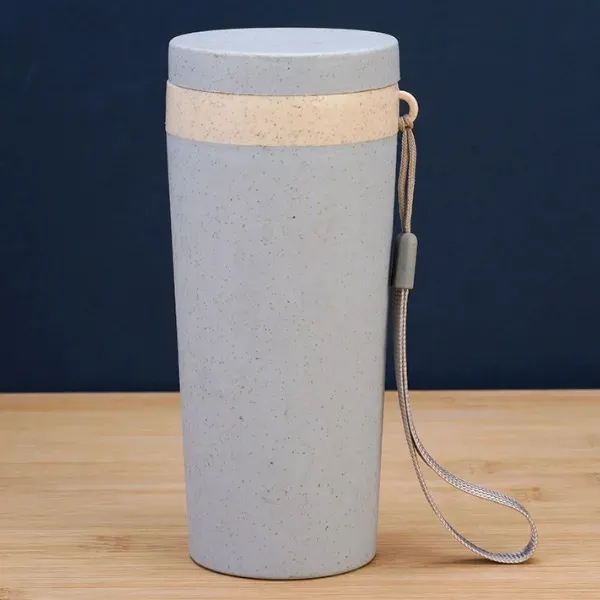 Eco-Friendly Wheat Straw Loop-Seal Travel Cup - Eco-Friendly Wheat Straw Loop-Seal Travel Cup - Image 5 of 6