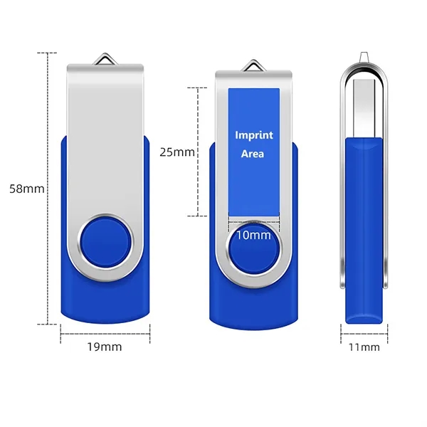 2GB USB Flash Drive with Metal Swivel Cover - 2GB USB Flash Drive with Metal Swivel Cover - Image 4 of 10