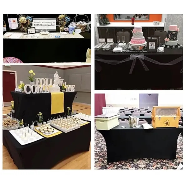 6ft Stretch Spandex Table Cover - 6ft Stretch Spandex Table Cover - Image 2 of 2