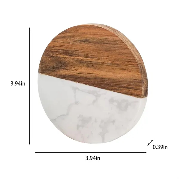 Multifunctional restaurant coffee shop marble wood coasters - Multifunctional restaurant coffee shop marble wood coasters - Image 1 of 4