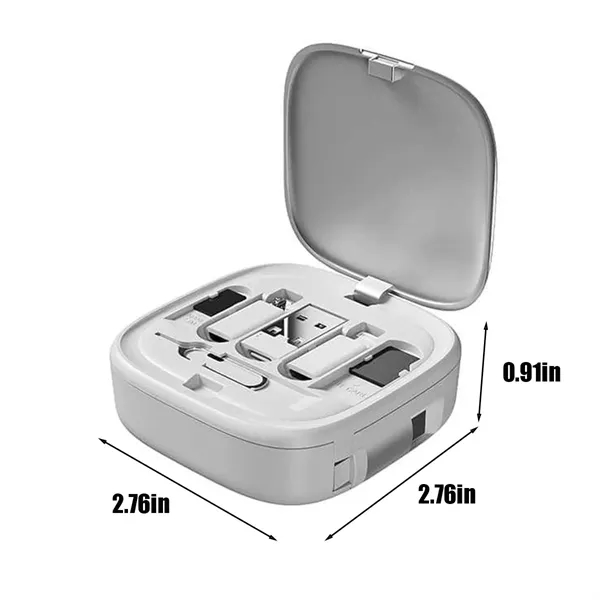Travel compact retractable charging cable usb adapter kit - Travel compact retractable charging cable usb adapter kit - Image 1 of 4