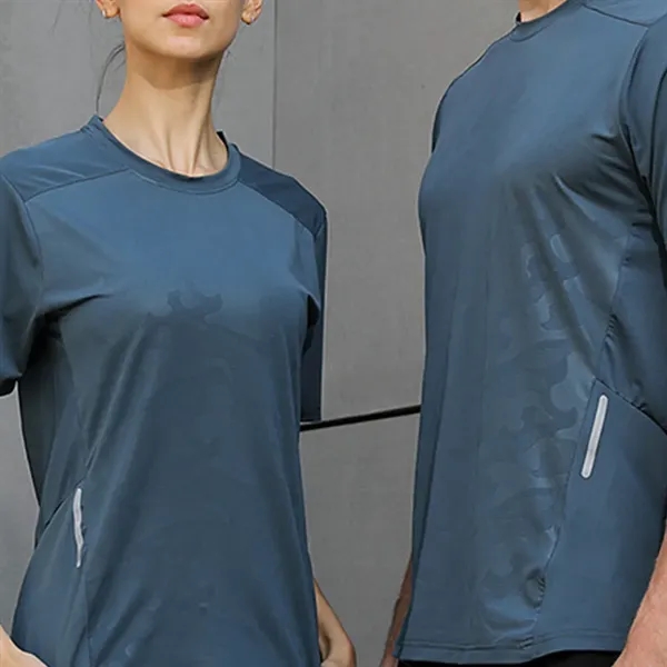 Crew-neck Unisex Dry Fit Mesh Athletic Shirts - Crew-neck Unisex Dry Fit Mesh Athletic Shirts - Image 1 of 1