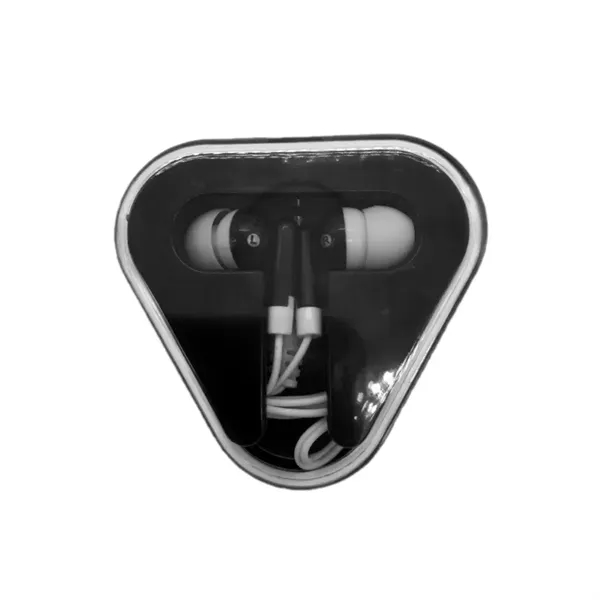 Portable Promotional Earbuds Triangle Case - Portable Promotional Earbuds Triangle Case - Image 1 of 5