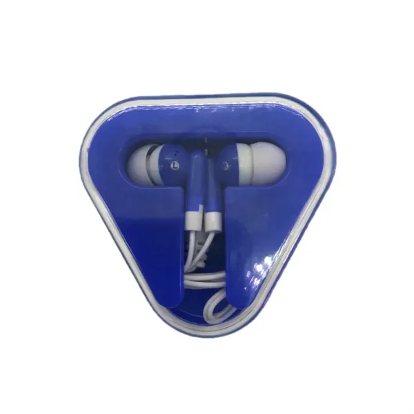 Portable Promotional Earbuds Triangle Case - Portable Promotional Earbuds Triangle Case - Image 5 of 5