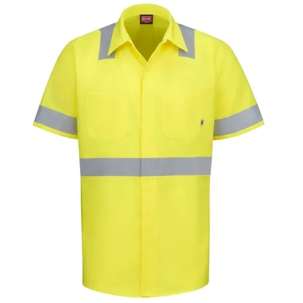 Red Kap® Shortsleeve Hi-Vis Ripstop Work Shirt